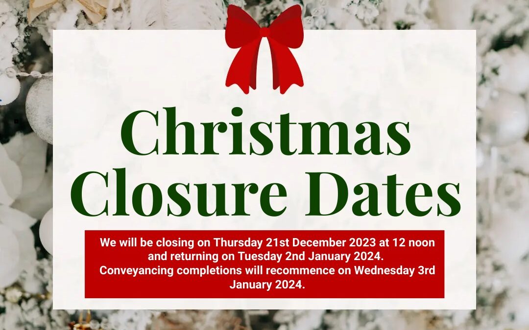 Christmas Closure Dates